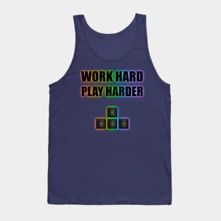 Work hard PLAY harder WASD RGB Tank Top